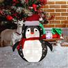 Junerain Luci natalizie, statuette luminose, decorazioni natalizie, Babbo Natale, pupazzo di neve, pinguino, luce con 40 LED, luci stringa di Natale, for interni ed esterni, decorazione da giardino