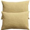 SWJ-swjssb Set di 2 Copri Federe Cuscini Divano 50x70 Copricuscino 60x60 con Cerniera,Federe Moderne per Camera da Letto Divano Decorativo Cotone e Lino Elegante Lavabile(Ginger,50x70 cm Set of 2)