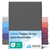 etérea Himmlische Qualität etérea Jersey Topper Lenzuolo con Angoli 120x200-120x220 cm Antracite Epaisseur 5-10 cm - 100% Cotone - Oekotex Materasso Letto Copripiumino - Lenzuola 120x200cm - 120x220cm Grigio