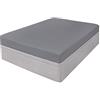 Highams - Lenzuolo con angoli, 100% cotone, tinta unita, facile da stirare, colore: grigio argento