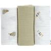 LÄSSIG Coperta Puck per neonati Panno di garza Set di 3 pezzi in cotone 60 x 60 cm/Swaddle & Burp Blanket M Happy Fruits Pear