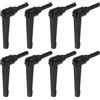 QUARKZMAN 8pz Regolabile Serraggio Leva Maniglie M6 x 20mm Maschio Filettatura Bullone Manopole Girevole Vite blockggio Rapido Rilascio Cricchetto Pulsante Maniglia, Nero