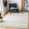 SAFAVIEH Tappeto Boho per Soggiorno, Sala da pranzo, Camera da letto - Madison Collection, A Pelo Corto, Avorio e Carbone, 122 X 183 cm