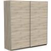 Demeyere Porta Scorrevole con Armadio Moderno, Colore Rovere Kronberg e Finiture in Metallo, 194.5 x 59.9 x 203 cm, Legno Ingegnerizzato