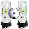 MCK Auto - Sostituzione per CanBus LED PW24W Set di lampadine bianche molto chiare e senza errori CC F30