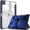 FINTIE Custodia ibrida compatibile con iPad Pro 11 (2022/2021/2020/2018, 4e/3e/2/1a generazione) - Custodia trasparente ultra sottile antiurto con portamatita, stand-by/sveglia automatica, blu navy