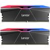 Lexar ARES Gen2 RGB RAM DDR5 32GB Kit (2x16GB) 7600MHz, DRAM UDIMM 288-Pin Memoria Desktop, PC Memoria da gioco Supporta Intel XMP 3.0, potenziata da SK hynix/CL36-46-46-96/1.4V(LD5U16G76C36BR-RGD)