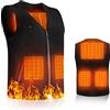 Unipampa Gilet Riscaldato Elettrico Uomo Donna, Giubbotto Riscaldato Uomo, Giacca Riscaldata Elettrico, 3 Livelli di Temperatura 5 zone di riscaldamento, per All'aperto Lavoro, Sci(Batterie non)