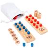 SCBOY Giochi Montessori dai Numeri Giocattolo in Legno per L'apprendimento Dell'addizione E della Sottrazione Entro Il 20 con Borsa di Stoccaggio per Bambini da 2 3 4 5 6 Anni