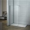 AICA ITALY Parete Doccia Walk-in Con Barra Stabilizzatrice 90cm Vetro 6mm Temperato Anticalcare 75x195cm