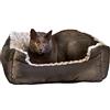 Ferplast Cuccia Cane Cuscino Cane Piccolo Cuccia Gatto Cuscino Gatto Morbido e Comodo 91 x 72 x h 19 cm. Grigio e Bianco