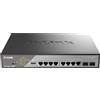 D-Link DSS-200G-10MPP/B switch di rete Gestito L2 Gigabit Ethernet [10/100/1000] Supporto Power over [PoE] 1U Grigio (D-Link DSS 200G-10MPP - Switch Managed 8 x 10/100/1000 [PoE++] + 2 SFP rack-mountable PoE++ [242 W]) [DSS-200G-10MPP/B]