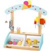 howa gelateria in legno per bambini howa, negozio per bambini, bancarella dei gelati, palette per il gelato, coni per il gelato, paletta per il gelato, soldi per il gioco 4861