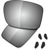 Saucer Lenti di ricambio di alta qualità per occhiali da sole Oakley Double Edge OO9380 High Defense - metallo cromato polarizzato