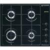 SMEG Piano Cottura a Gas, Estetica Selezione, 60 cm, 4 Fuochi, Nero - S64SN