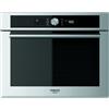 HOTPOINT ARISTON Forno Microonde con Grill da Incasso, 40 lt, 45 cm, Acciaio Inox Antimpronta e Vetro Nero - MP454IXHA