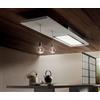 ELICA Cappa a Soffitto, Linea LULLABY @ WH WOOD/F/120, 120 cm, Legno Laccato Bianco + Acciaio Inox - PRF0167049