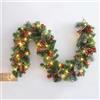 FAIRYAUSHOPYA Ghirlanda di Natale Illuminate,ghirlanda natalizia con luci a LED 180cm, Ghirlanda di Abete per Porta di casa,Festa di Nozze, per Interni ed Esterni,Decorazione Natalizia Giardino