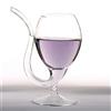 JIUJ Bicchiere da vino con cannuccia, con beccuccio per sorseggiare il porto, 2 pezzi, colore bianco