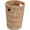 Relaxdays Cestino Gettacarte Intrecciato, Cesto per la Carta Senza Coperchio, HxD: 32x25 cm, Giacinto Acqua, Naturale, Fibra vegetale