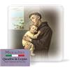 F.LLI BONELLA FRATELLI BONELLA - Quadretto da Appoggio con Sant'Antonio da Padova - Quadretto in Legno Sagomato con Scatola Regalo - Soprammobile Religioso 10x10 cm
