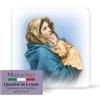 F.LLI BONELLA FRATELLI BONELLA - Quadretto da Appoggio Madonna con Bambino del Ferruzzi - Quadretto in Legno Sagomato con Scatola Regalo - Soprammobile Religioso 10x10 cm