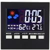 Tiiyee Orologio Digitale da Parete, Retroilluminazione Calendario Sveglia Grande Display Giorno Clock Multiuso Allarme Suono Controllo LED Dimmerabile per Camere Letto Disabilità Anziani 9,6x9,6x4 cm Nero