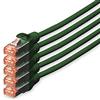 Digitus DK-1644-100-G-5 Cavo di Rete 10 m Cat6 S/FTP (S-STP) Verde, Cat-6 - 10 m (5 Pezzi), Cavo patch - S-FTP - LSZH