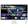 LG 32SR50F Smart Monitor 32" Full HD LED IPS, 1920x1080, Audio Stereo 10W, 2x HDMI, 1x USB, WiFi, Miracast, AirPlay, Bianco