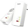 Avm Fritz Powerline 1260E/1220E - Set Wlan Punto Di Accesso Wlan, Ideale per Streaming Media O Collegamento Nas, 1,200 Mbit/S, Versione In Lingua Tedesca, Bianco