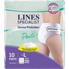 Lines Pannolone per incontinenza lines specialist derma pants maxi l 10 pezzi