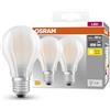 Osram Base Classic Lampada LED E27, 7.2 W, Bianco, 2 Unità (Confezione da 1)