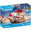 PLAYMOBIL Pirates 71418 Nave Pirata, emozionanti Avventure piratesche, playset con Molti Accessori Come Un telescopio, Una Bussola e cannoni, Giocattolo per Bambini dai 4 Anni in su