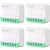 SONOFF MINIR4M 4PCS WiFi 10A Smart Switch 2-Way, Interruttore intelligente, modalità relè staccabile, WiFi 2.4G, controllo APP, Funziona con Alexa, Google Home, Integrazione con la Matter