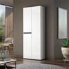 DEGHI Scarpiera 80x200h cm bianco lucido e antracite con 3 ante soft close - Burke