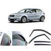 AC WOW 4 x deflettori d'aria per BMW Serie 1 E87 5 porte berlina 2003 2004 2005 2006 2007 2008 2009 2010 2011 2012 2013 in acrilico parasole, parapioggia