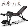 GJXJY Banco Manubri Panca Allenamento Regolabile, Multifunzione Panca Fitness Panchina Peso con Leg Extension E Leg Curl, Posizioni Regolabili Panca for Full Body Workout