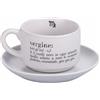 Villa d'Este Home Tivoli Tazzina caffè 90 ml con piattino in porcellana, Victionary Vergine