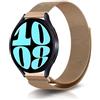 NicMool 20MM Cinturino per Samsung Galaxy Watch 7/6/5/4 40mm 44mm/Galaxy Watch FE/Watch 5 Pro 45mm, Acciaio Inossidabile Magnetico Metallo Braccialetto per Watch 6 Classic/Watch 4 Classic - Oro Rosa