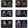 chenxichuzhao 6 Pezzi Tovagliette di Lino Natale 30x45cm Tovagliette da Tavola Natalizie Sottobicchieri e Tovagliette per Tavolo di Natale