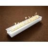 Dmora Bruciatore Dsaelemaeker, Fornello, Elemento riscaldante, Inceneritore, Made in Italy, 19x92 h10 cm, Argento