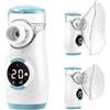 HITHINKMED Aerosol Portatile Silenzioso, USB-C Ricaricabile Aerosol con Programma di Nebulizzazione a Conto alla Rovescia e Funzione di Pulizia Automatica, Adatto per Adulti e Bambini