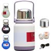 Pauzema Borraccia Termica 600ml per Bevande Gassate, Acciaio Inox 316 con Tazza, 16h Calda/26h Fredda, Senza BPA e A Prova di Perdite per Scuola, Lavoro, Escursioni | Con Tracolla e Manico - Bianco