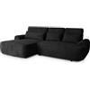 Robin Inspire Divano Angolo Con Funzione Letto E Vano Contenitore A Forma Di L Autonomo Sinistra Aldo Nero 266 x 160 x 87 cm