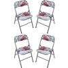 milani home MilaniHome.it - Set di 4 Sedie Slim Pieghevoli Londra di Design con Comoda Imbottitura nella Seduta per Ospiti, Ufficio, Casadi coloreLondra