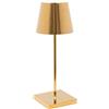 Zafferano Poldina Pro Mini Lampada LED Senza Fili con Batteria Ricaricabile, Dimmer touch, Uso Interno - Corpo in Alluminio e Finitura Galvanica Lucida Oro
