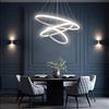 Arcadia Lampadario Led Soffitto Sospensione Moderno con Luce Calda e Fredda Dimmerabile, Telecomando e App Cellulare - Lampadario Camera da Letto, Soggiorno, Cucina e Cameretta 5500 LM 60 Cm Bianco