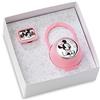 VALENTI & CO. - Disney Minnie Clip Ciuccio, Catenella Portaciuccio Con Box In Argento - Ideale Come Regalo Per Nascita Neonato O Battesimo - Rosa