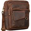 STILORD 'Ryan' Borsa a Tracolla in Pelle per Uomo | Piccola Borsa Vintage per iPad 9,7 Pollici | Borsa a Spalla in Vera Pelle, Colore:veleta - marrone