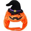 YZZT Cappello di Zucca di Halloween per Animali Domestici, Confortevole e Regolabile in Morbido Poliestere, Ideale per Gatti e Cani di Piccola Taglia, Perfetto per le Celebrazioni di Halloween